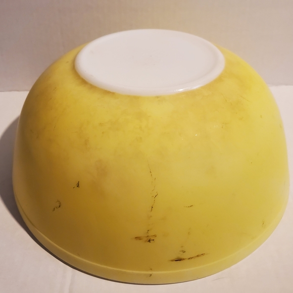 Vintage Pyrex Main Nesting Bowl Yellow 10.5"  #404 & A-12 Serving Bowl Pls Read - Picture 10 of 12